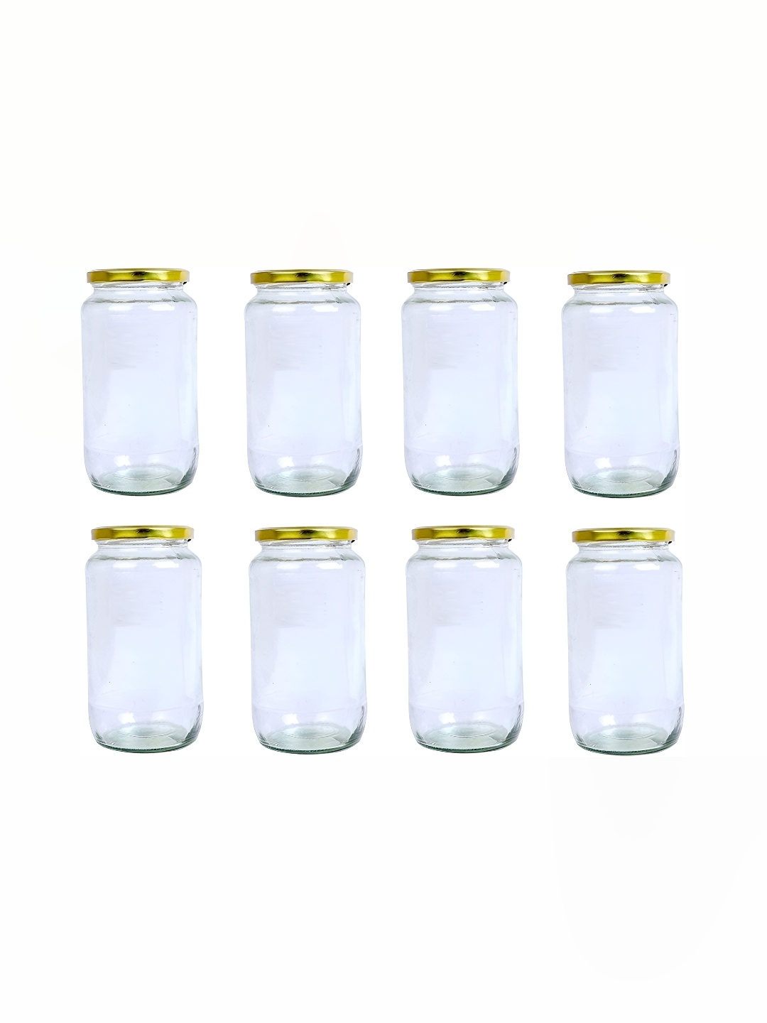 

Afast Transparent & Gold-Toned 8Pcs Glass Dishwasher & Microwave Safe Food Containers