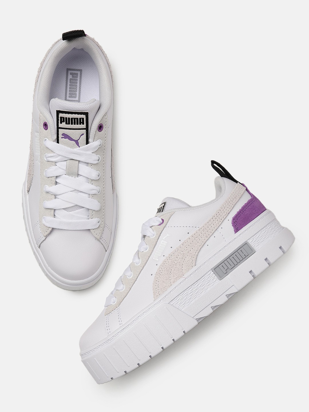 

Puma Women Mayze Mix Leather Sneakers, White