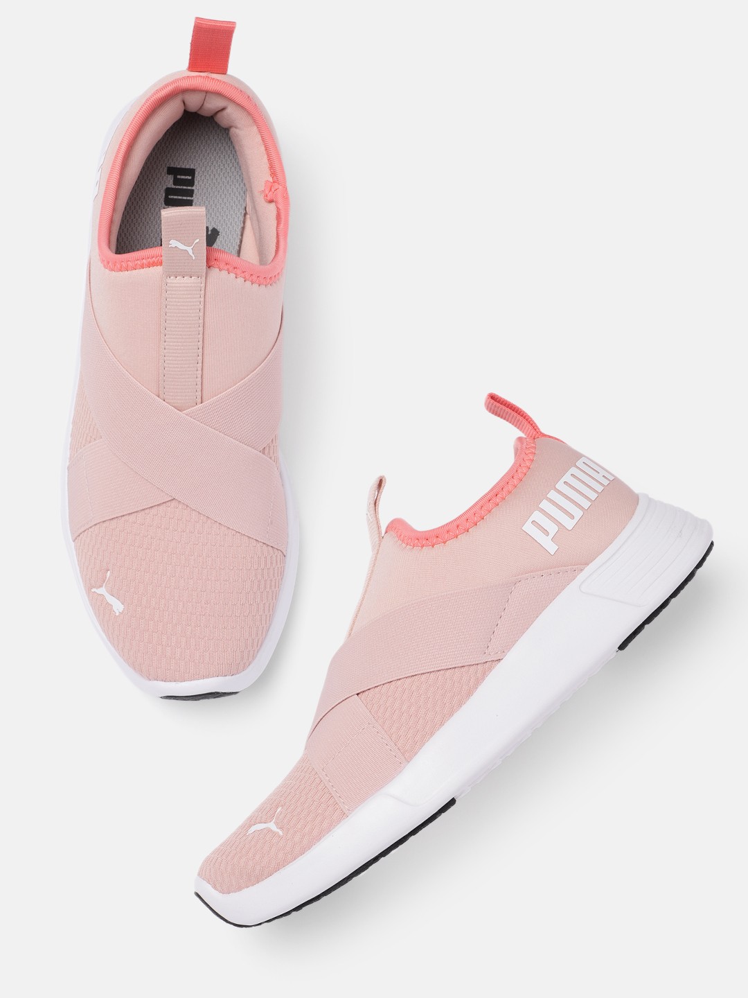 

Puma Women Textured Runwise Slip-On Sneakers, Peach