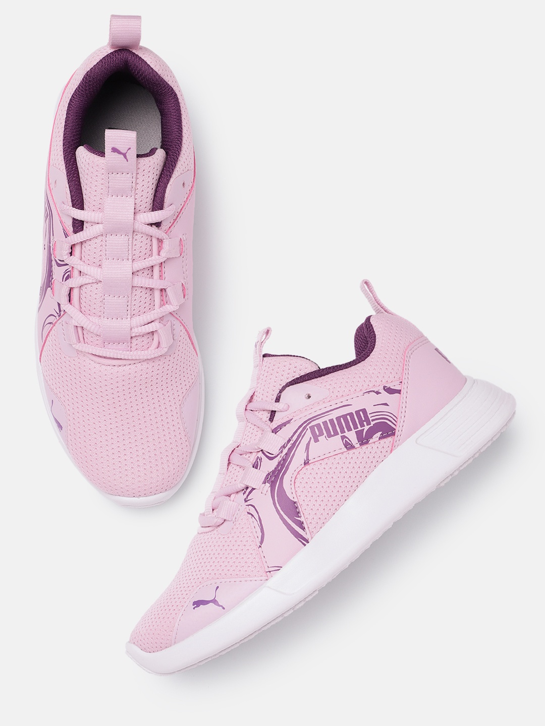 

Puma Women Textured Zenobia Sneakers, Pink