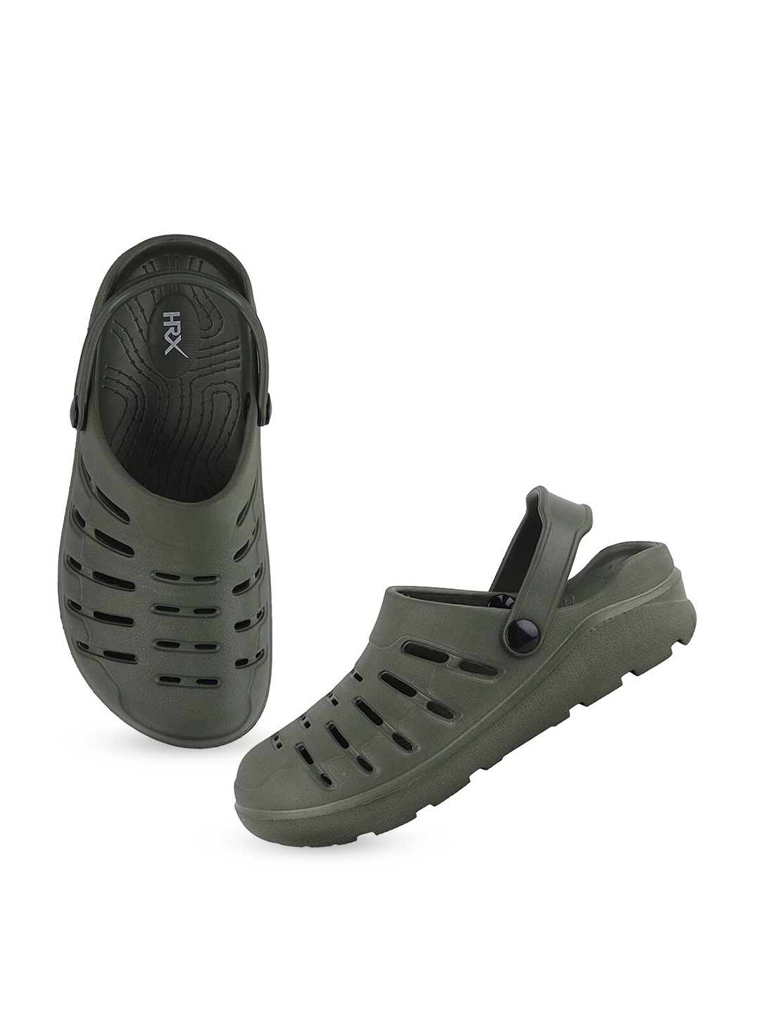 

HRX by Hrithik Roshan Women Self Design Clogs, Olive