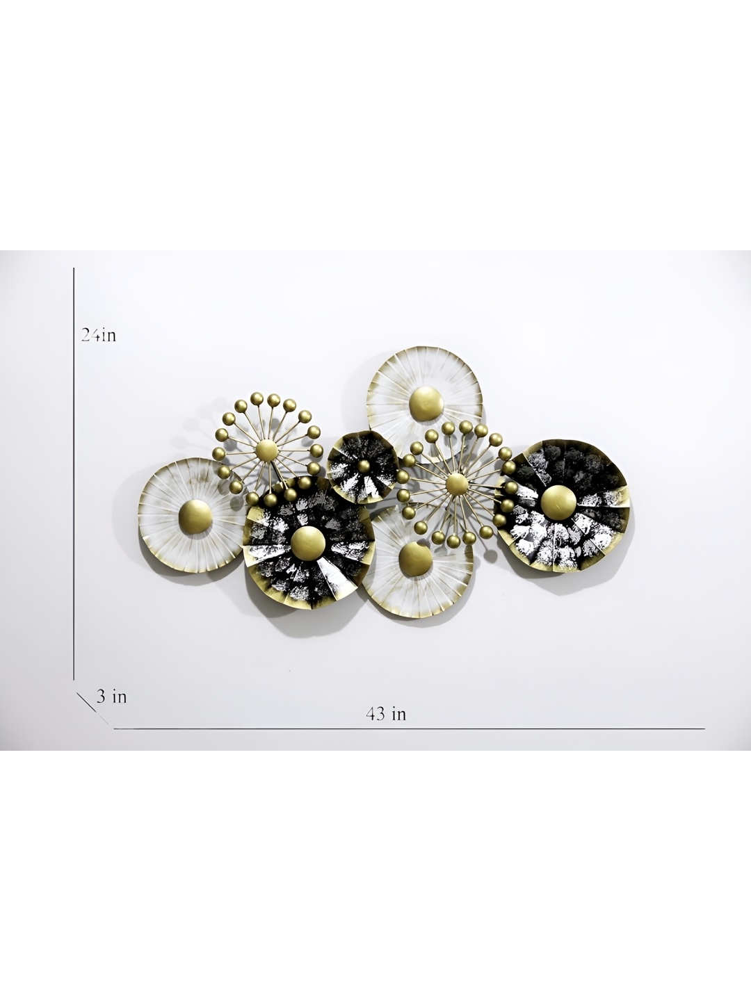 

Garden Deco Black & Gold-Toned Metal Wall Hanging Decoration