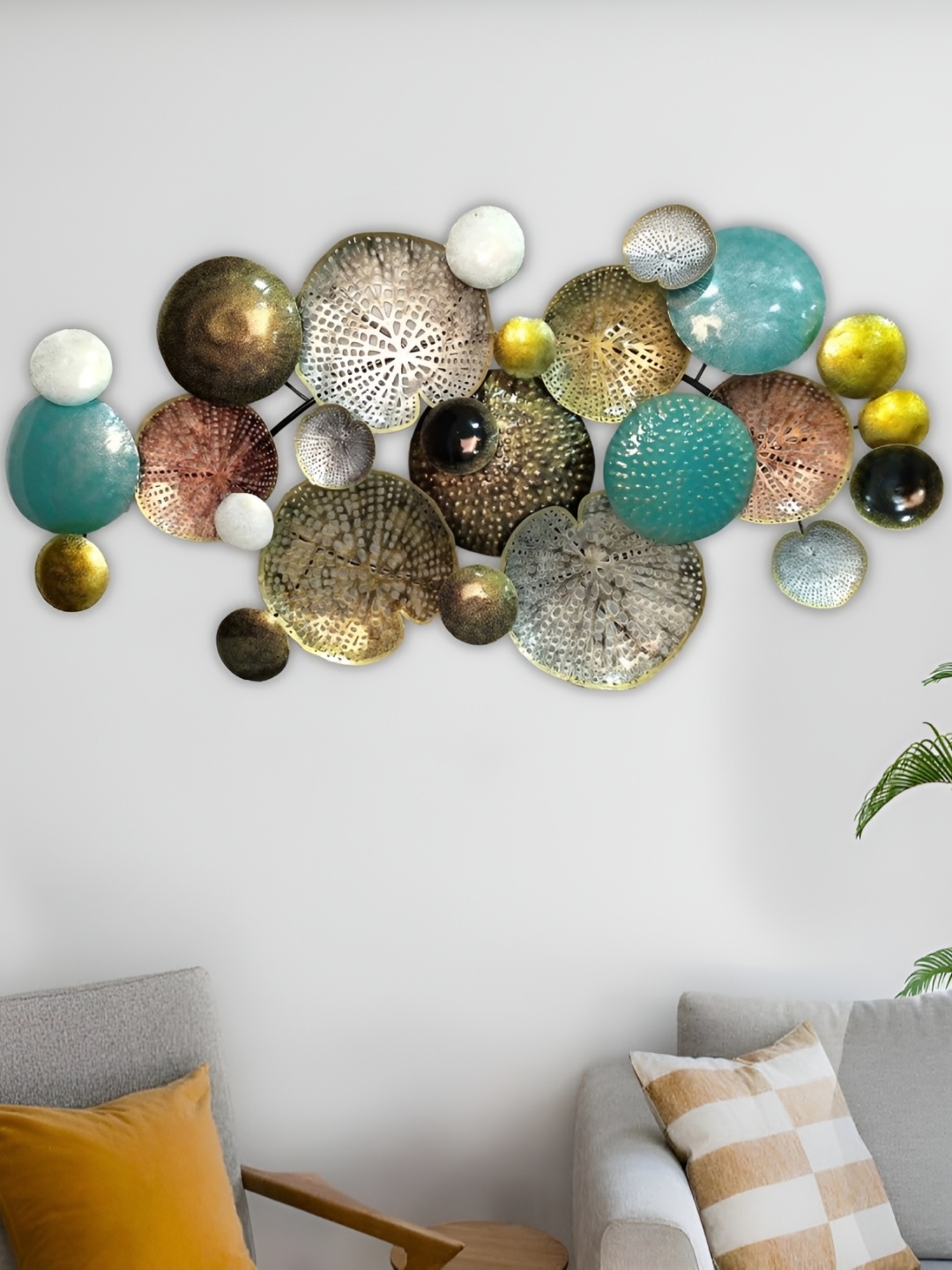 

Garden Deco Blue & Yellow 3D Metal Wall Hanging Art