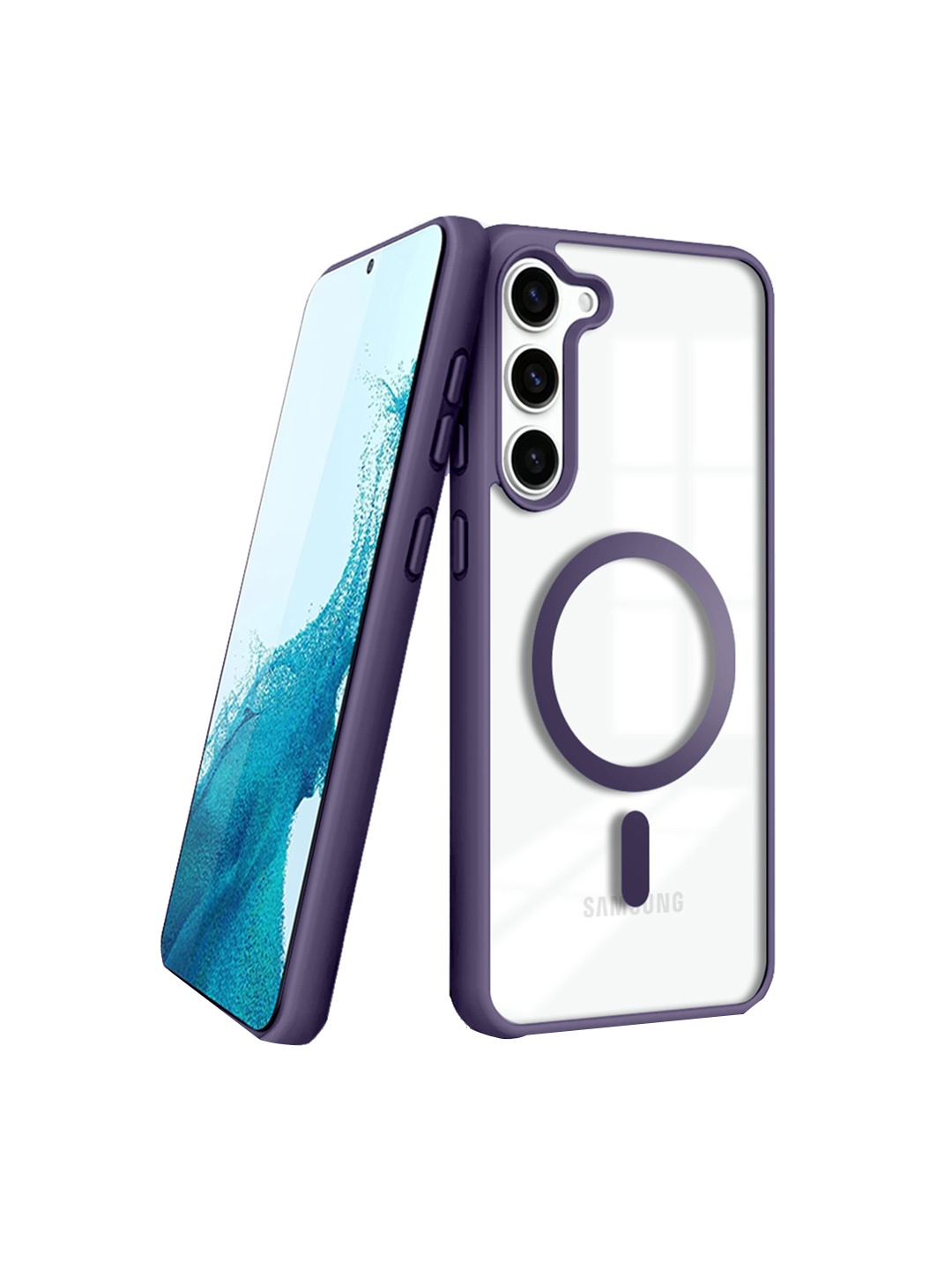 

Karwan Solid Printed Samsung Galaxy S22 Plus Back Case Mobile Accessories, Purple