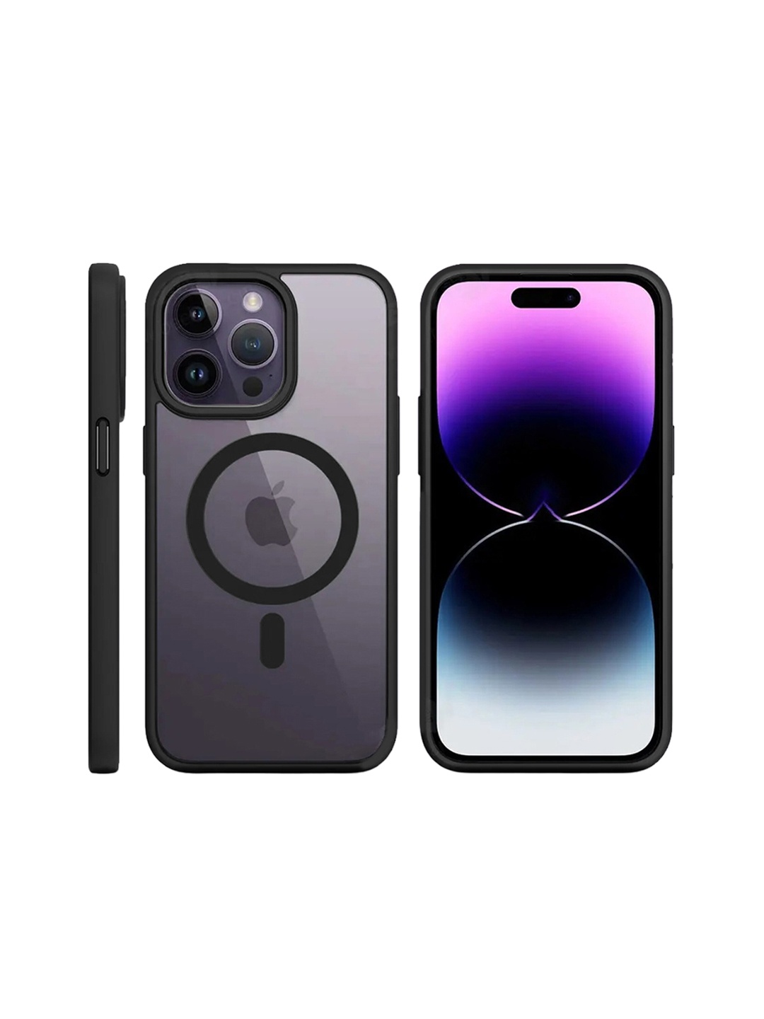 

Karwan Solid Printed iPhone 13 Pro Max Back Case Mobile Accessories, Black