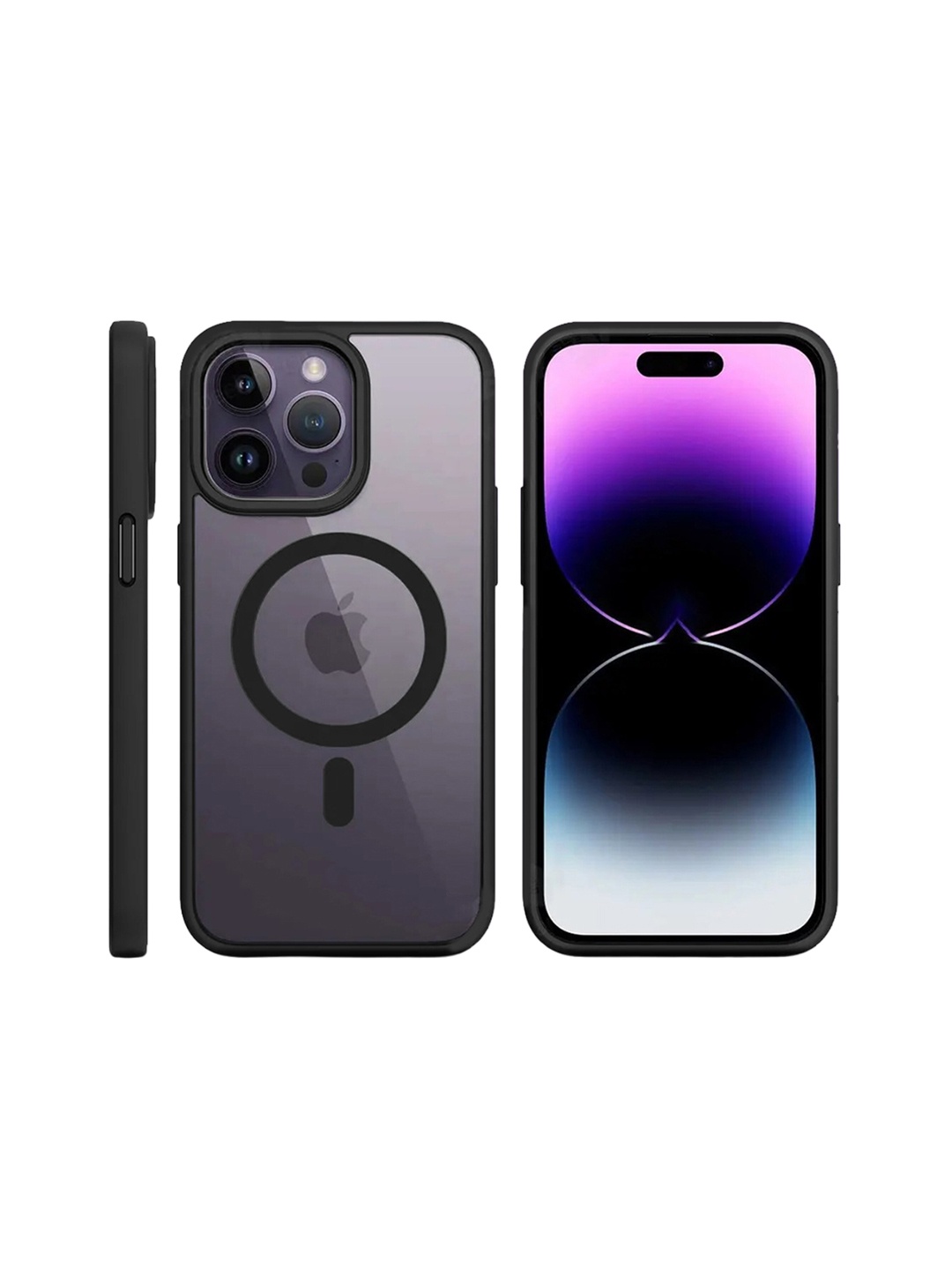 

Karwan Solid Printed iPhone 15 Pro Max Back Case Mobile Accessories, Black