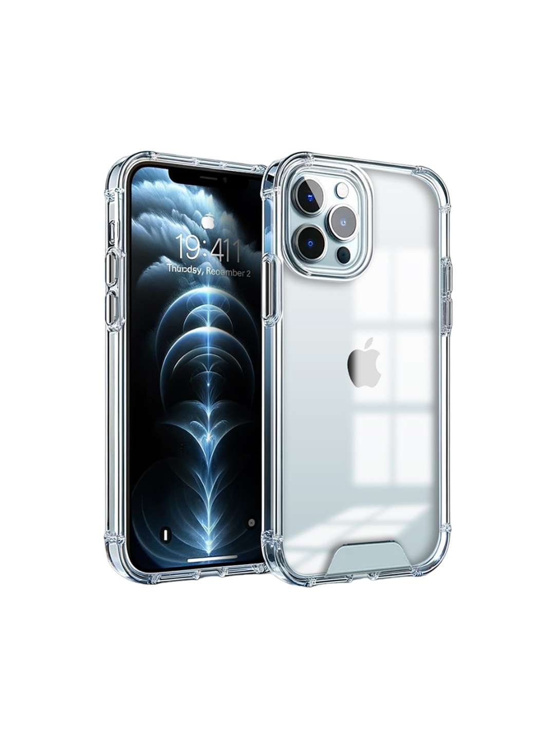 

Karwan Solid Printed iPhone 12 Pro Max Back Case Mobile Accessories, Transparent