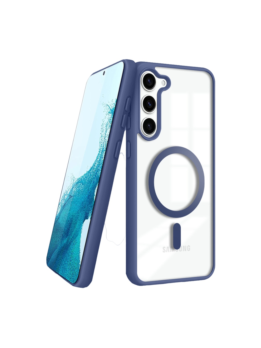 

Karwan Solid Printed Samsung Galaxy S22 Back Case Mobile Accessories, Blue