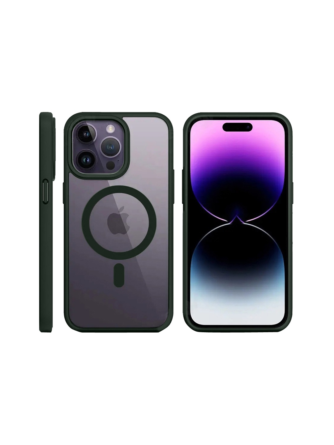 

Karwan Solid Printed iPhone 15 Pro Back Case Mobile Accessories, Green