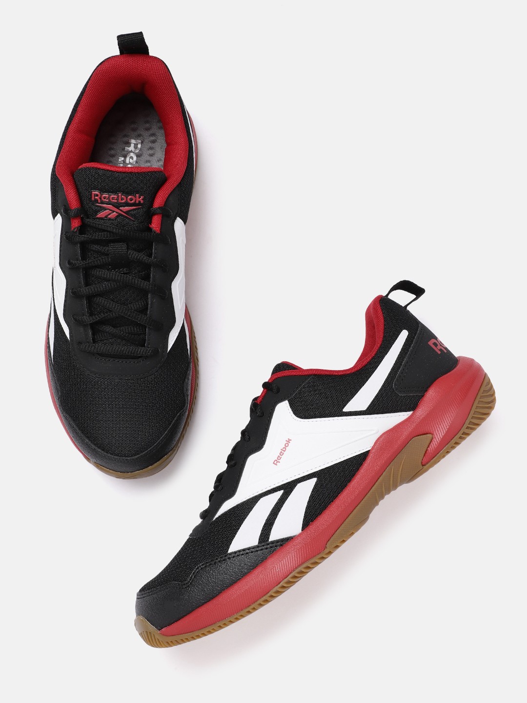 

Reebok Men Woven Design Smash Running Shoes, Black