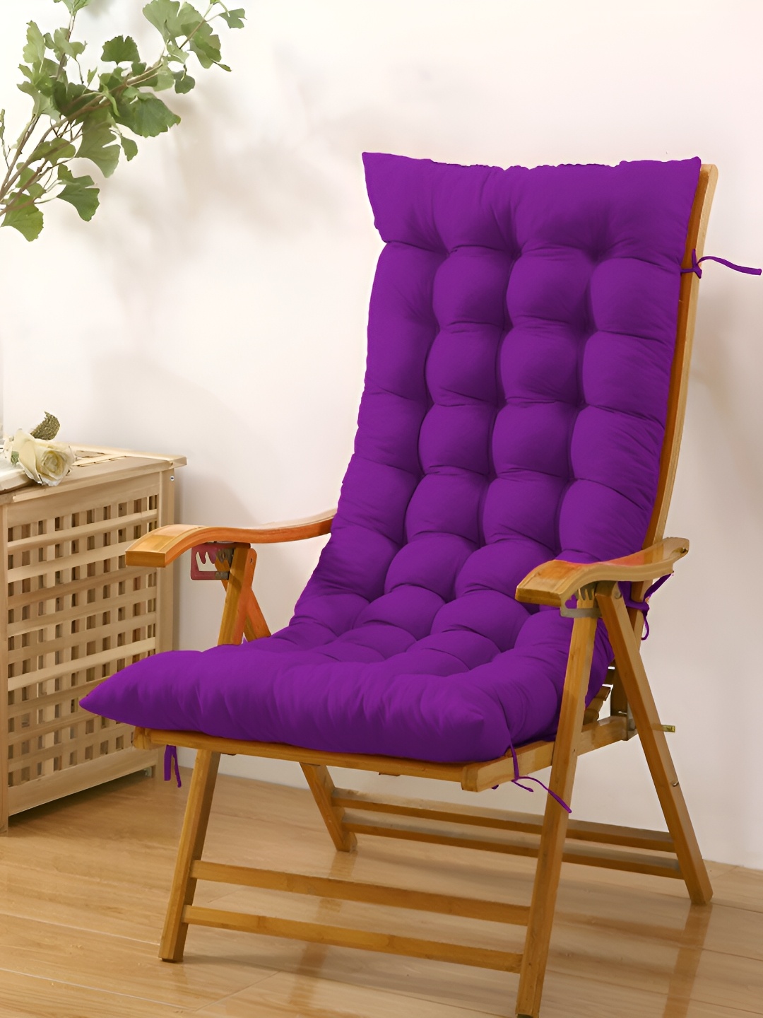 

DADDY COOL Purple Rectangle Cotton Filled Rocking Chair Cushion