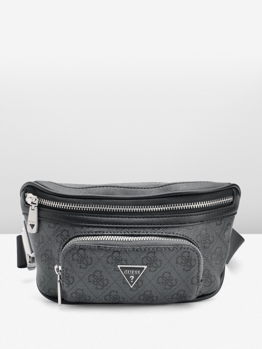 

GUESS Brand Logo Printed Fanny Pack, Black