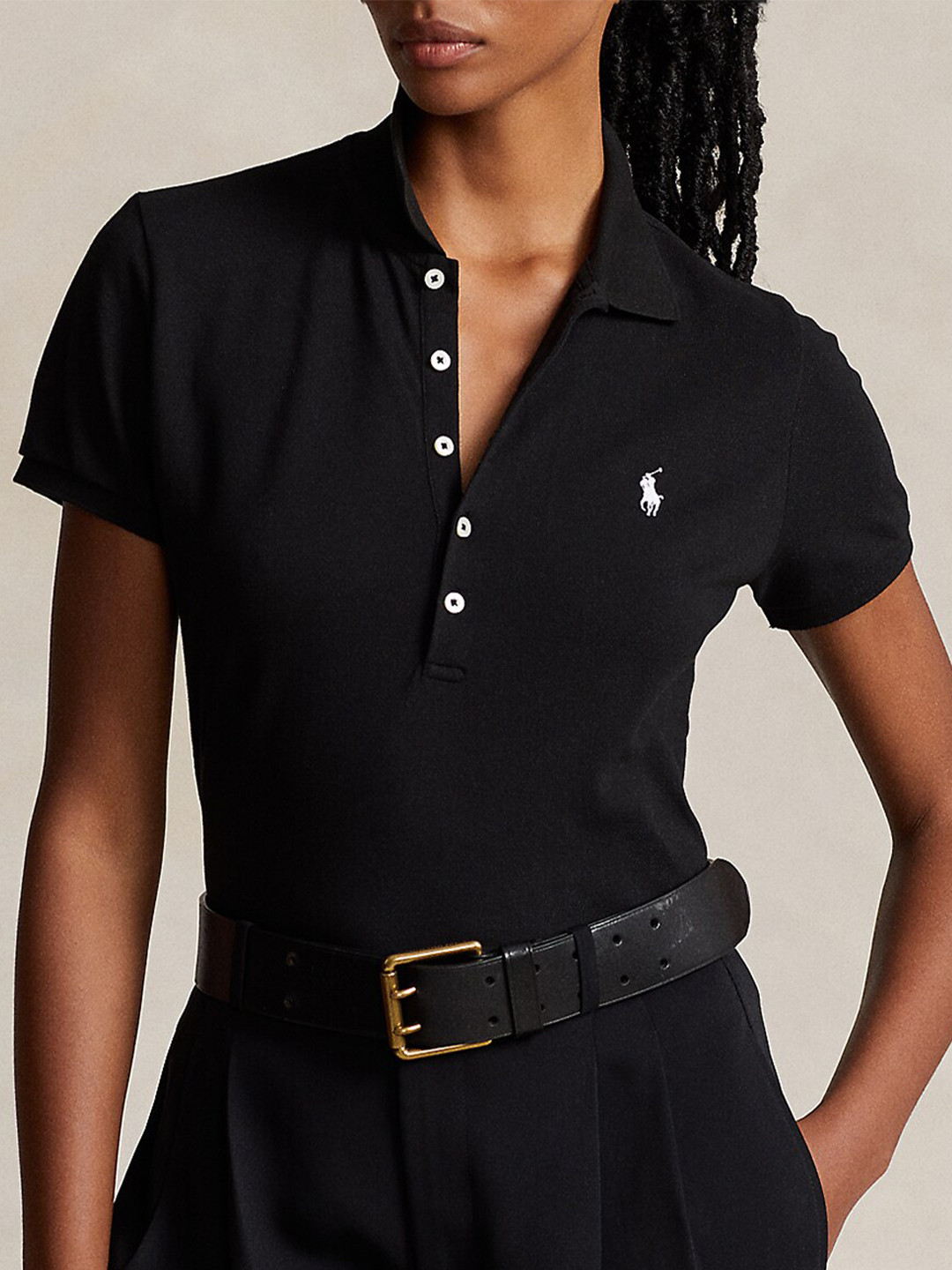 

Polo Ralph Lauren Polo Collar Short Sleeves Cotton Slim-Fit T-shirt, Black