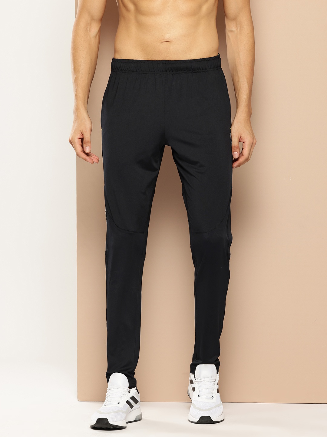 

Alcis Men Mid-Rise Slim Fit Track Pants, Black