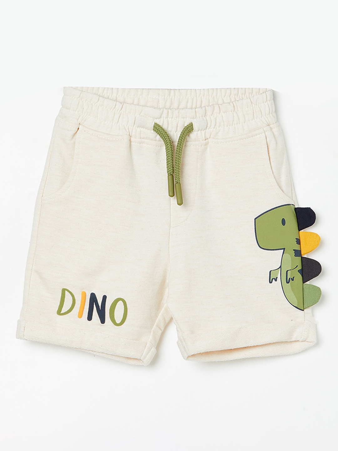 

Juniors by Lifestyle Boys Graphic Printed Pure Cotton Shorts, White