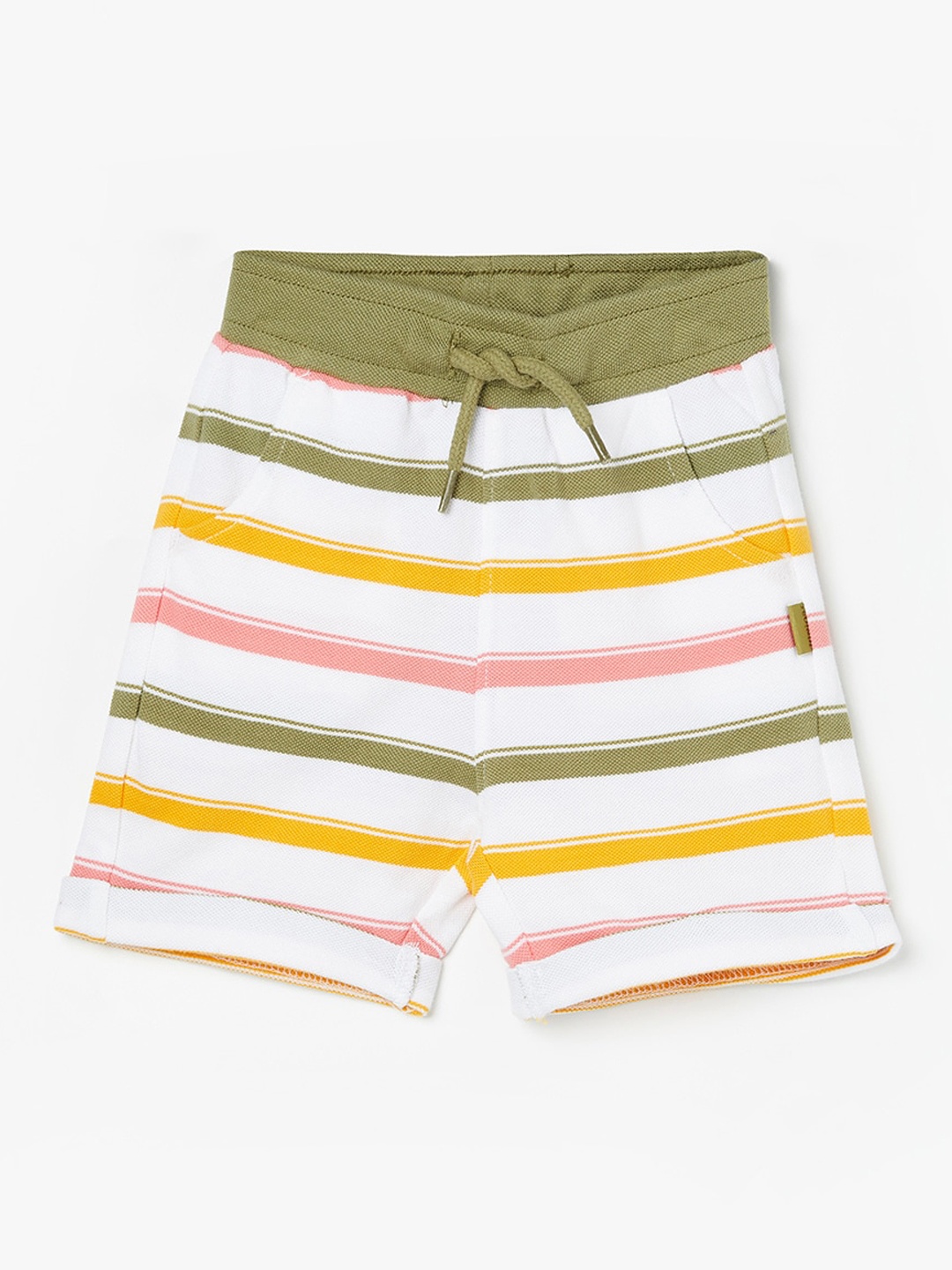 

Juniors by Lifestyle Infant Boys Striped Pure Cotton Shorts, White