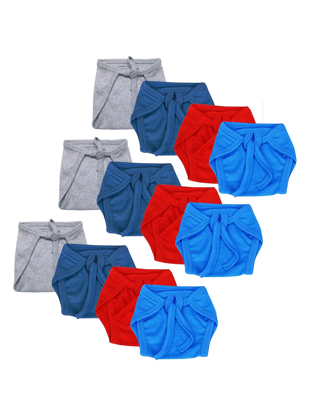 

BAESD Set of 12 Solid Cotton Langot - Multicolored, Grey