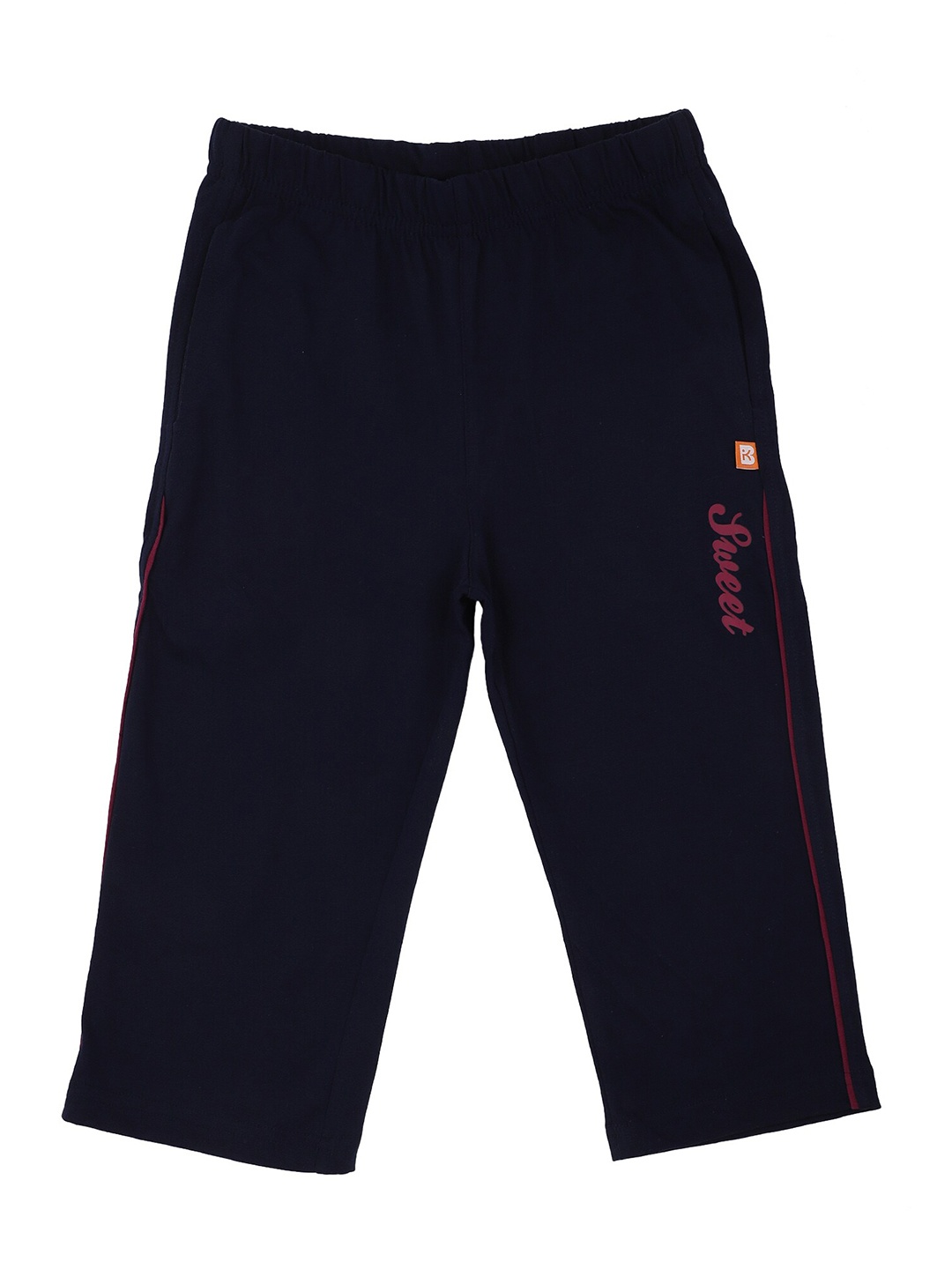 

Bodycare Kids Girls Mid-Rise Cotton Capris, Navy blue