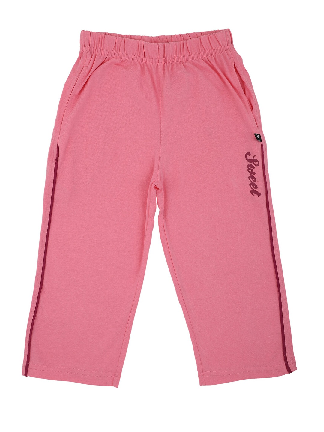 

Bodycare Kids Girls Mid-Rise Cotton Capris, Pink