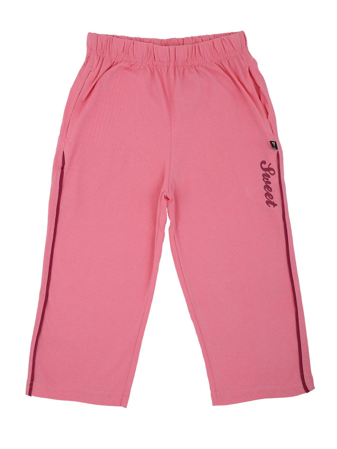 

Bodycare Kids Girls Mid-Rise Cotton Capris, Pink