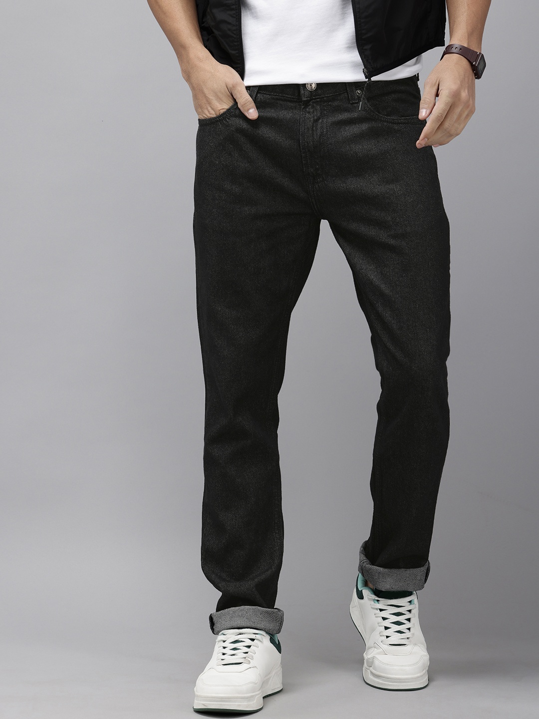 

SPYKAR Light Fade Pure Cotton Jeans, Black