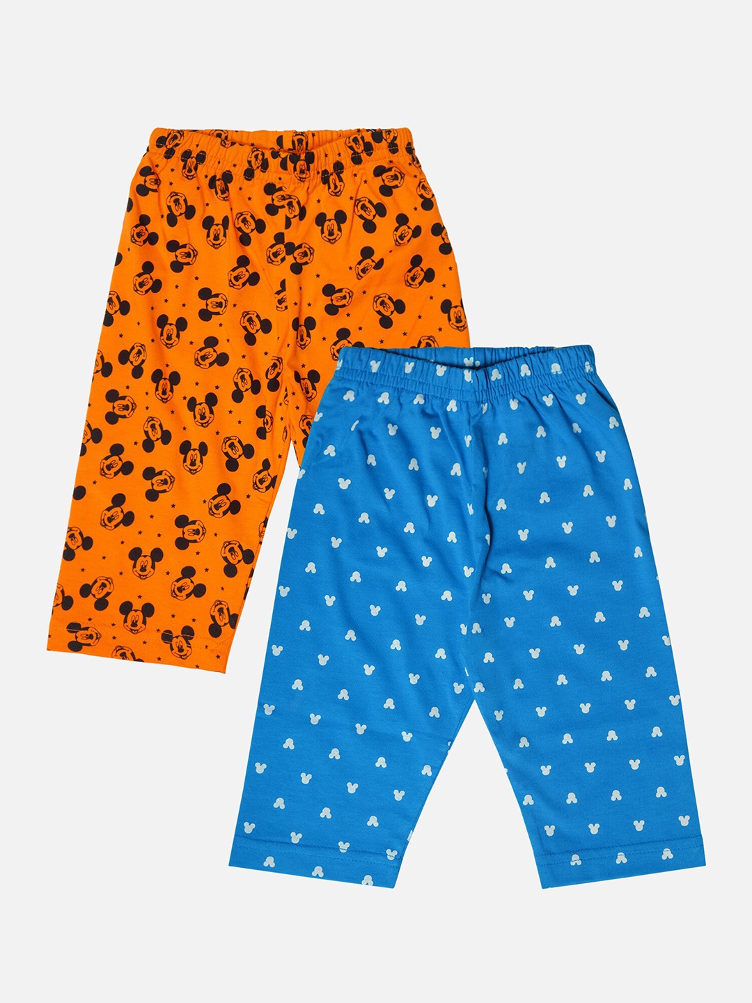 

Bodycare Kids Pack Of 2 Mickey Mouse Printed Cotton Capris, Blue