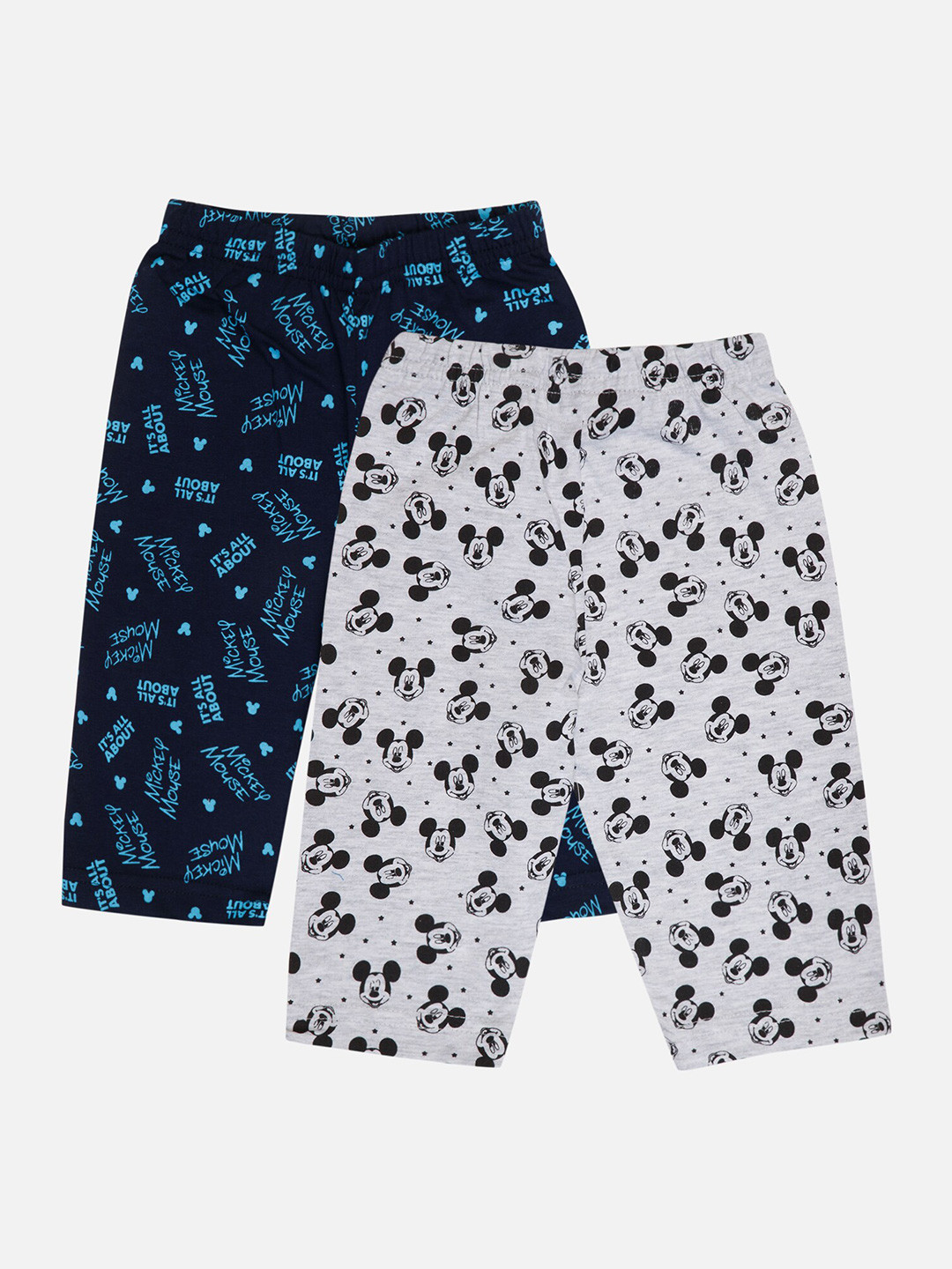 

Bodycare Kids Pack Of 2 Mickey Mouse Printed Cotton Capris, White