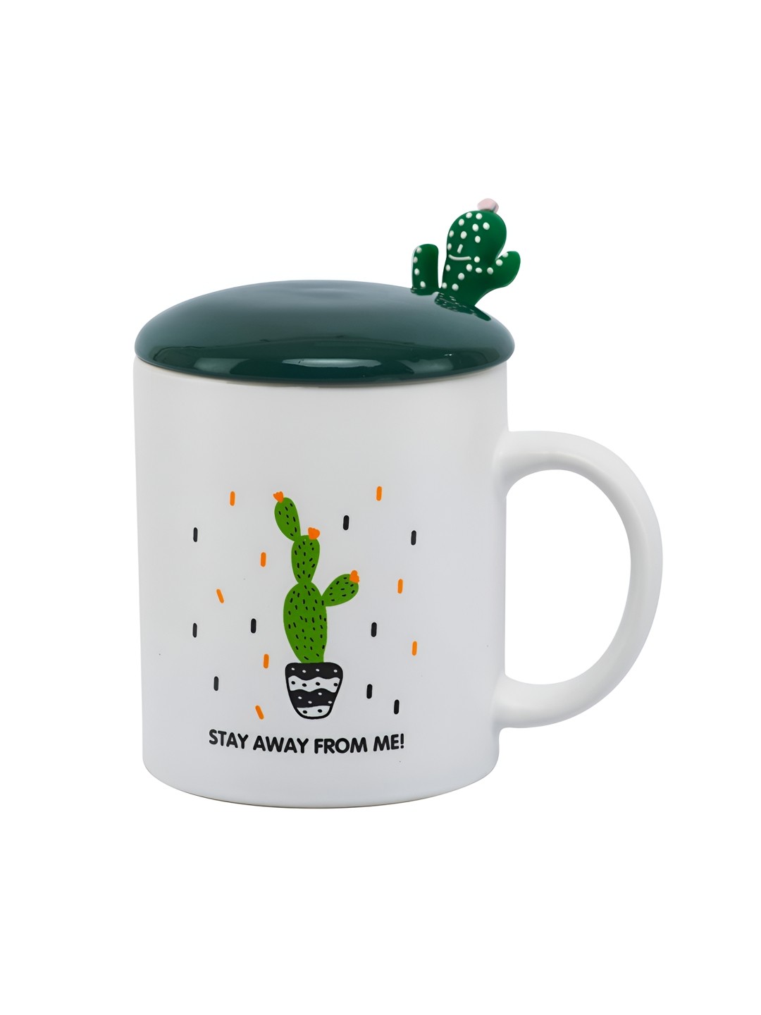 

Satyam Kraft White & Green Solid Ceramic Mugs