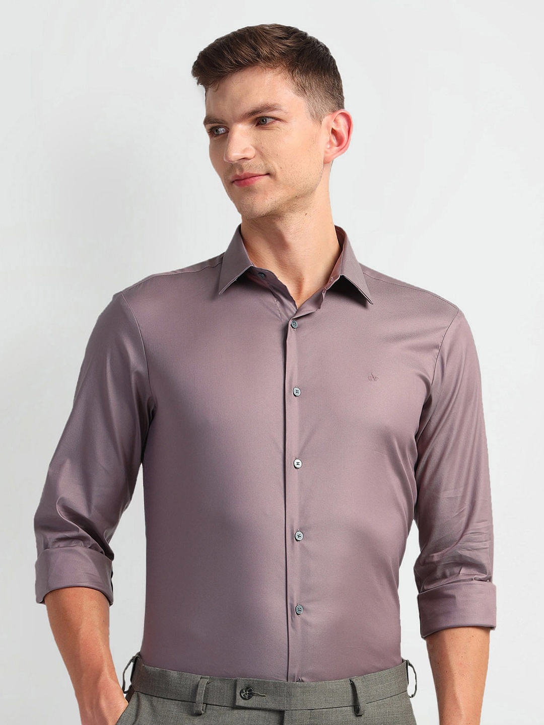 

Arrow New York Spread Collar Brooklyn Slim Fit Formal Shirt, Mauve