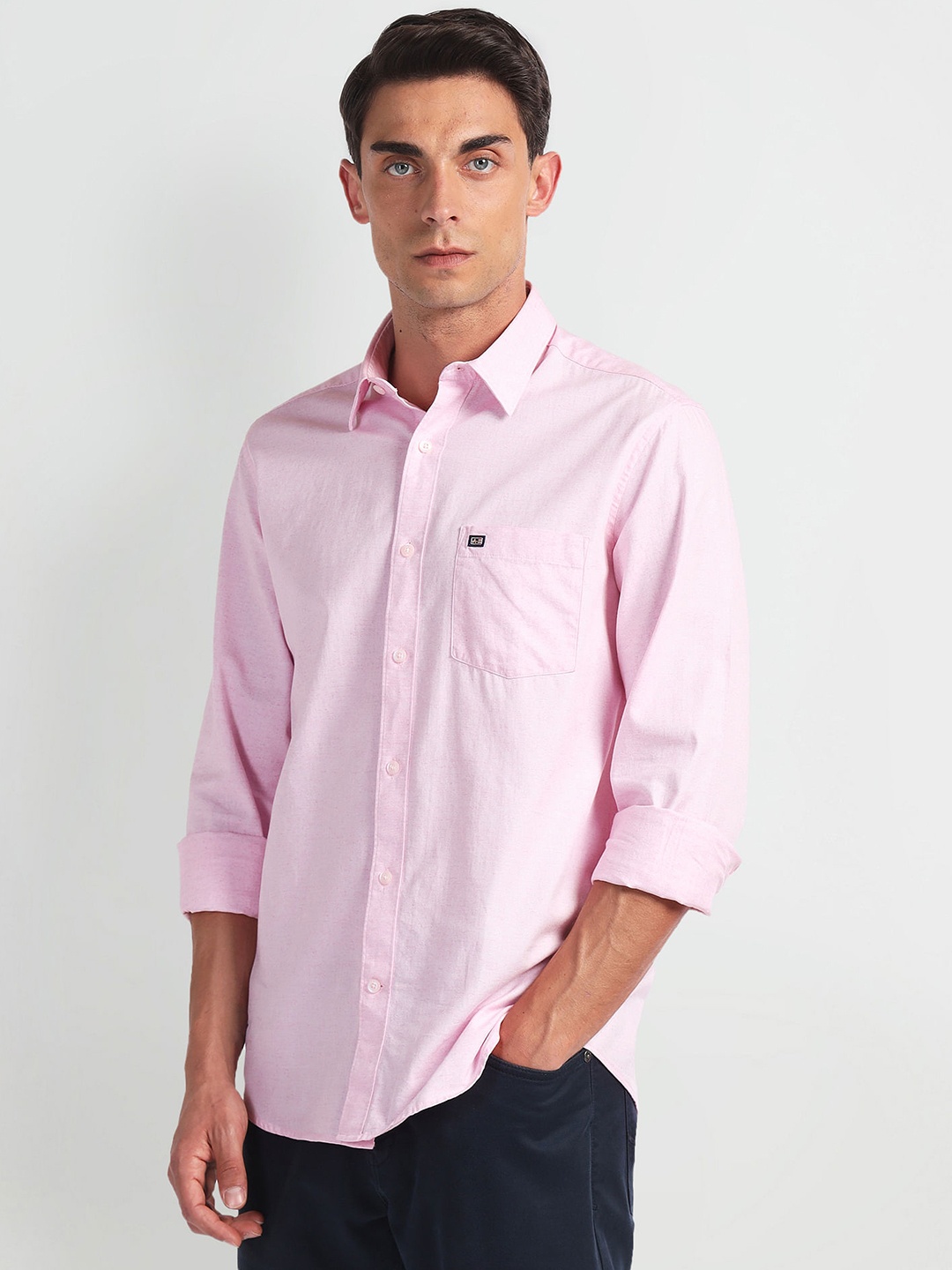 

Arrow Sport Slim Fit Long Sleeves Pure Cotton Casual Shirt, Pink