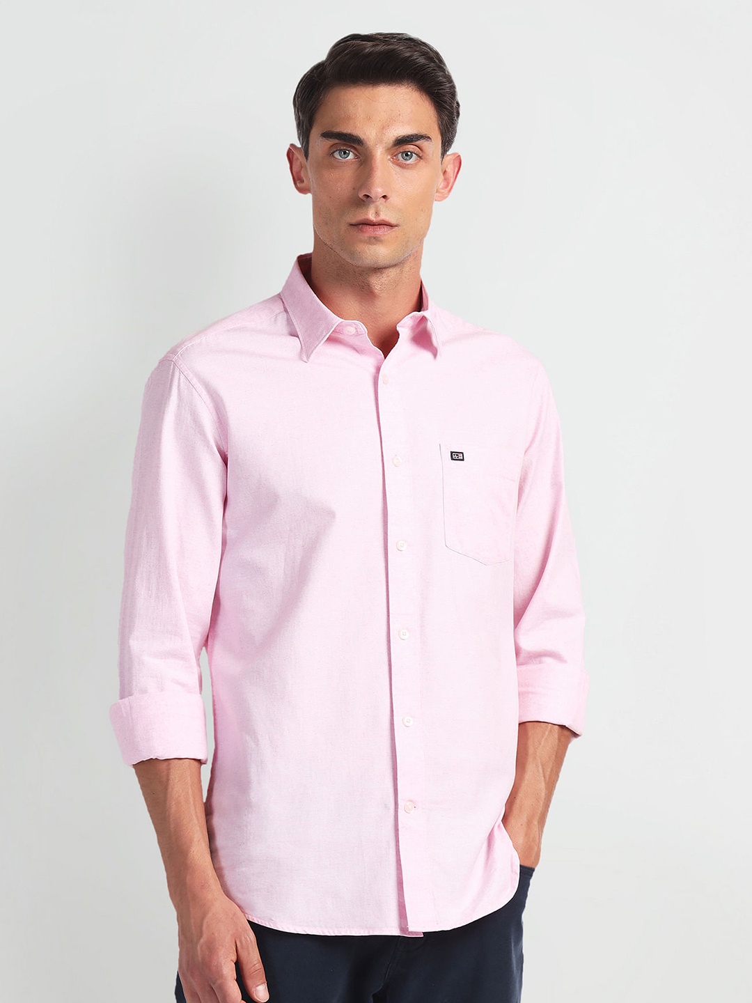 

Arrow Sport Slim Fit Long Sleeves Pure Cotton Casual Shirt, Pink