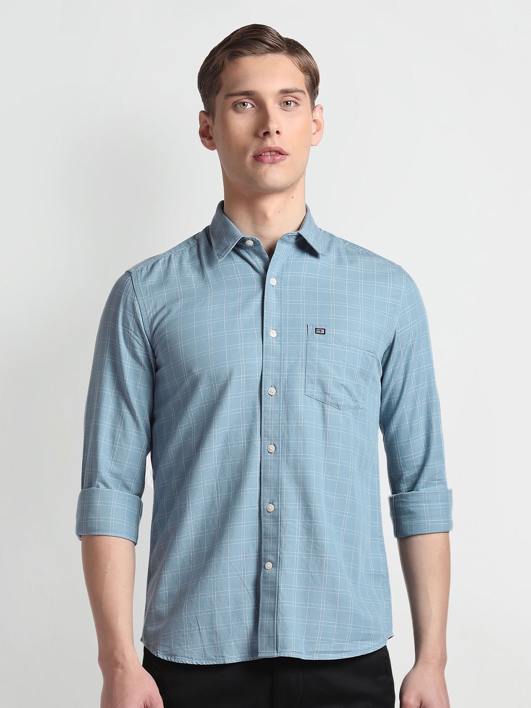 

Arrow Sport Slim Fit Opaque Cotton Casual Shirt, Blue