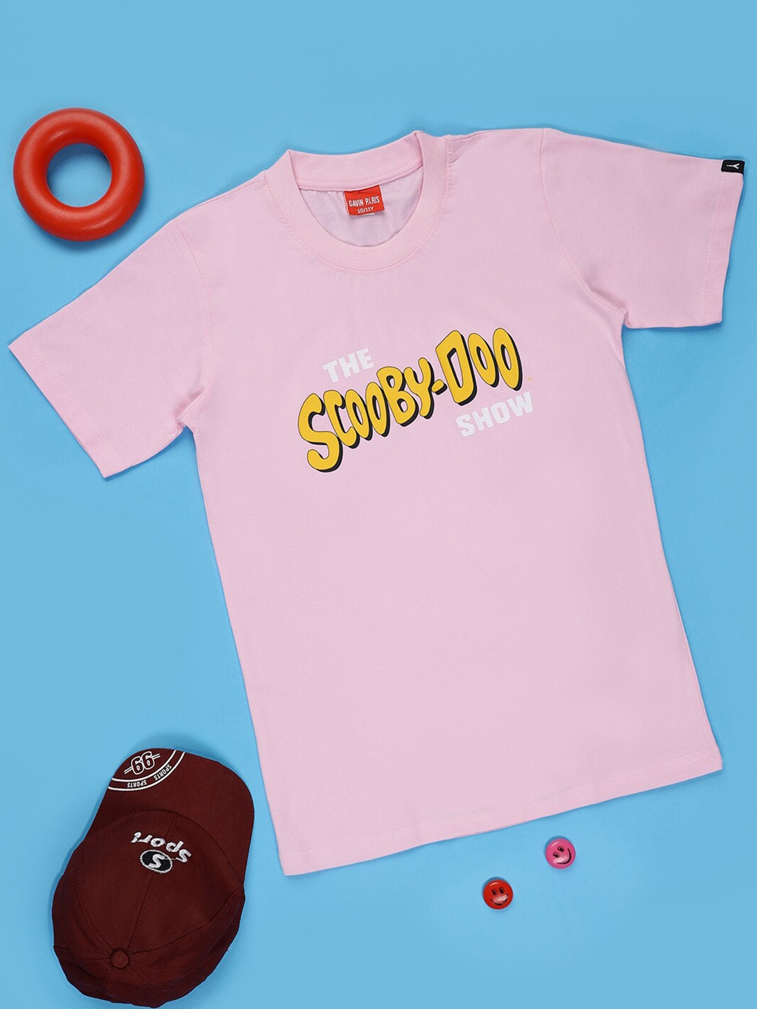 

Gavin Paris Boys Typography Printed Pure Cotton T-shirt, Pink