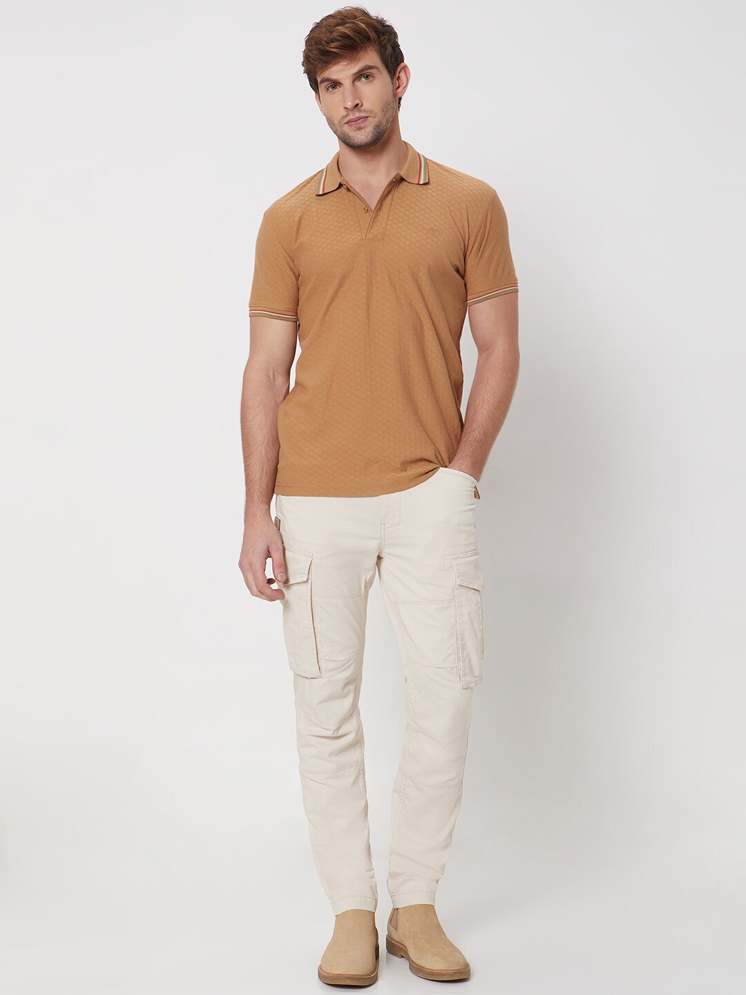 

Mufti Polo Collar Slim Cotton Fit T-shirt, Khaki