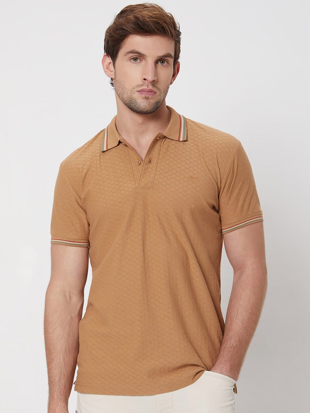 

Mufti Polo Collar Slim Fit Cotton T-shirt, Khaki