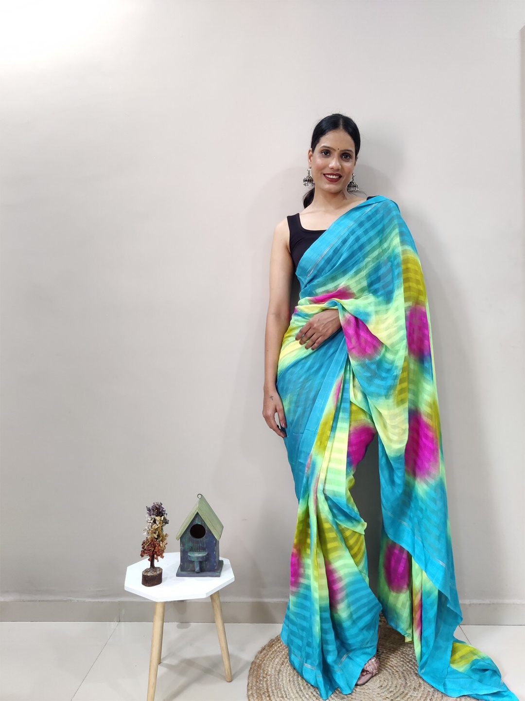 

Reeta Fashion Ready to wear Pure Georgette Saree, Pink