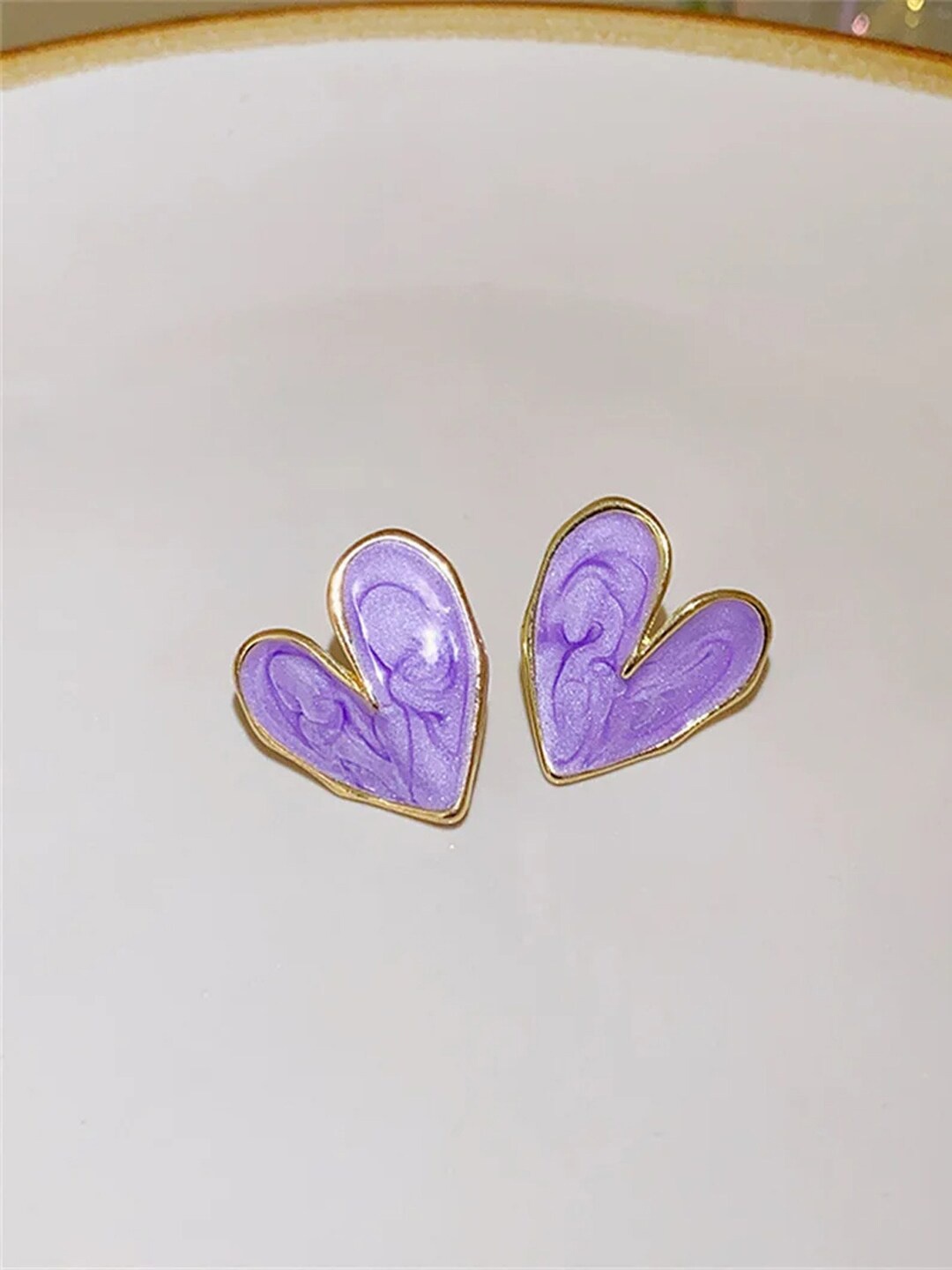 

Krelin Gold-Plated Classic Studs Earrings, Purple