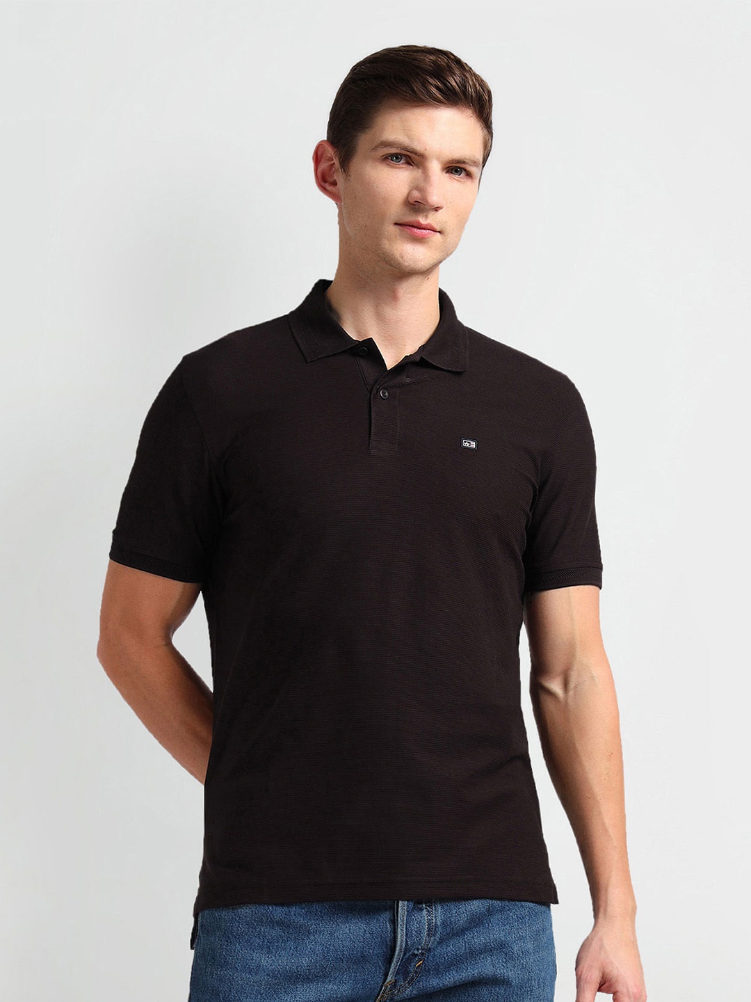 

Arrow Sport Short Sleeves Polo Collar T-shirt, Brown