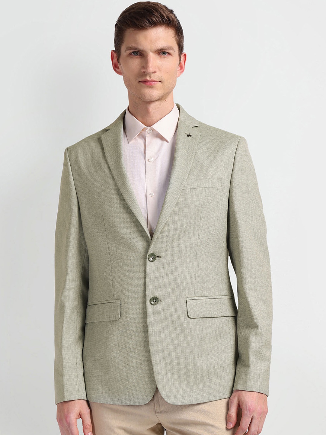 

Arrow Dobby Tailored Fit Single Breasted Blazer, Green