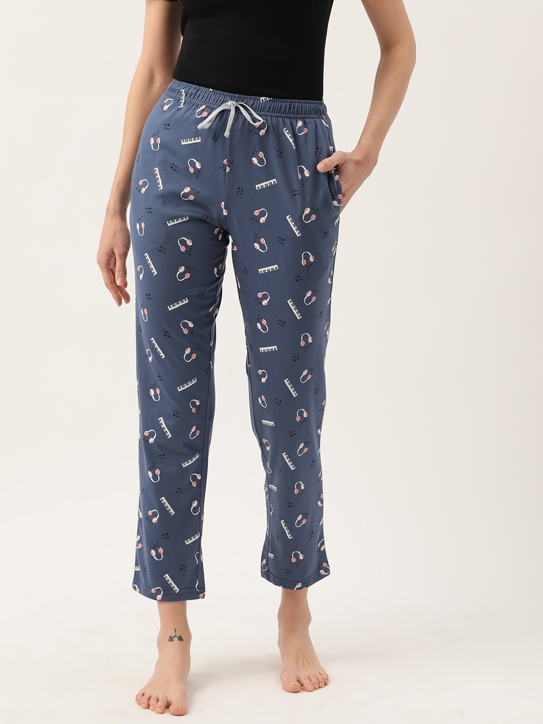 

Leading Lady Printed Lounge Pants, Navy blue