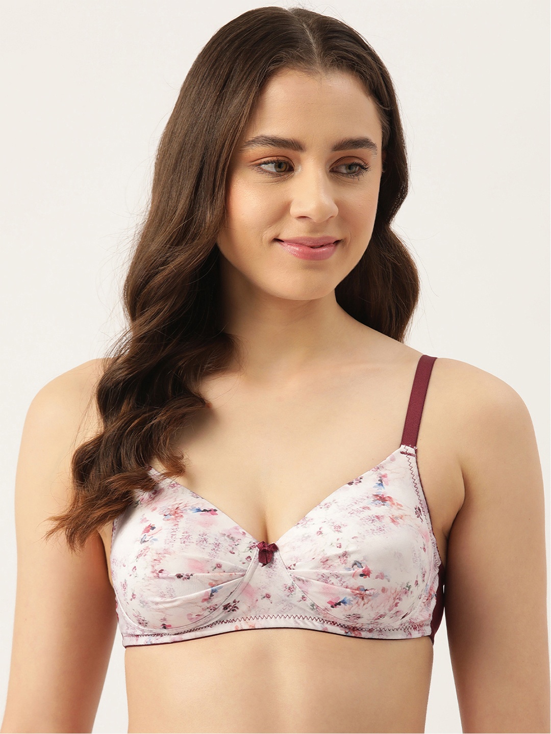 

Leading Lady Floral Full Coverage Lightly Padded Bra, White
