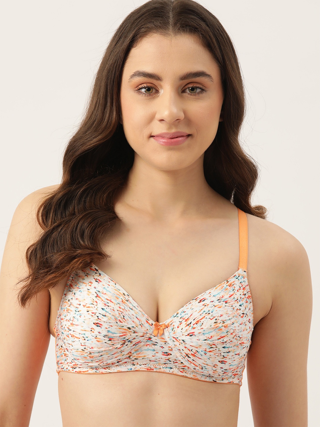

Leading Lady Abstract Full Coverage Lightly Padded Bra, White