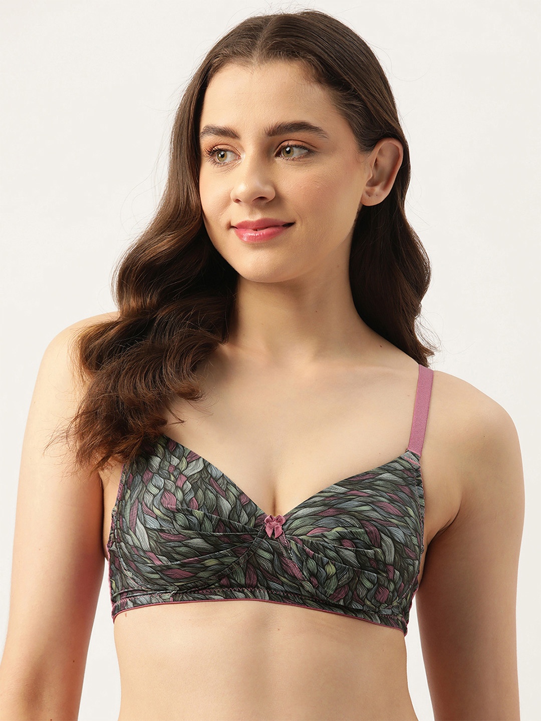 

Leading Lady Abstract Full Coverage Lightly Padded Bra, Mauve