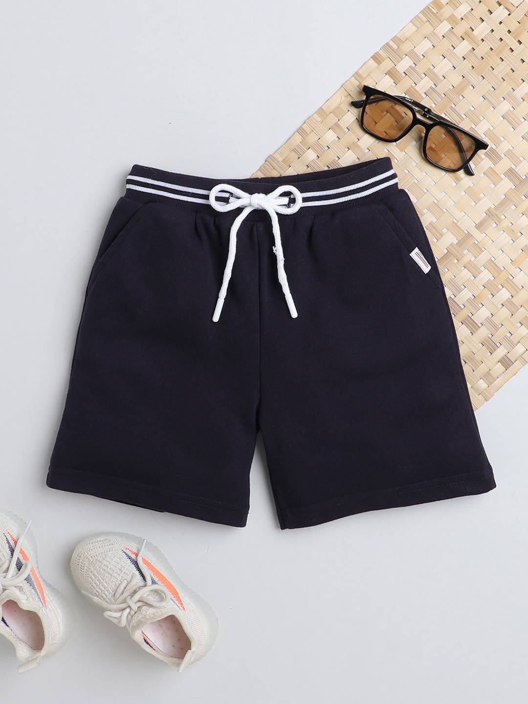 

BAESD Boys Mid-Rise Shorts, Navy blue