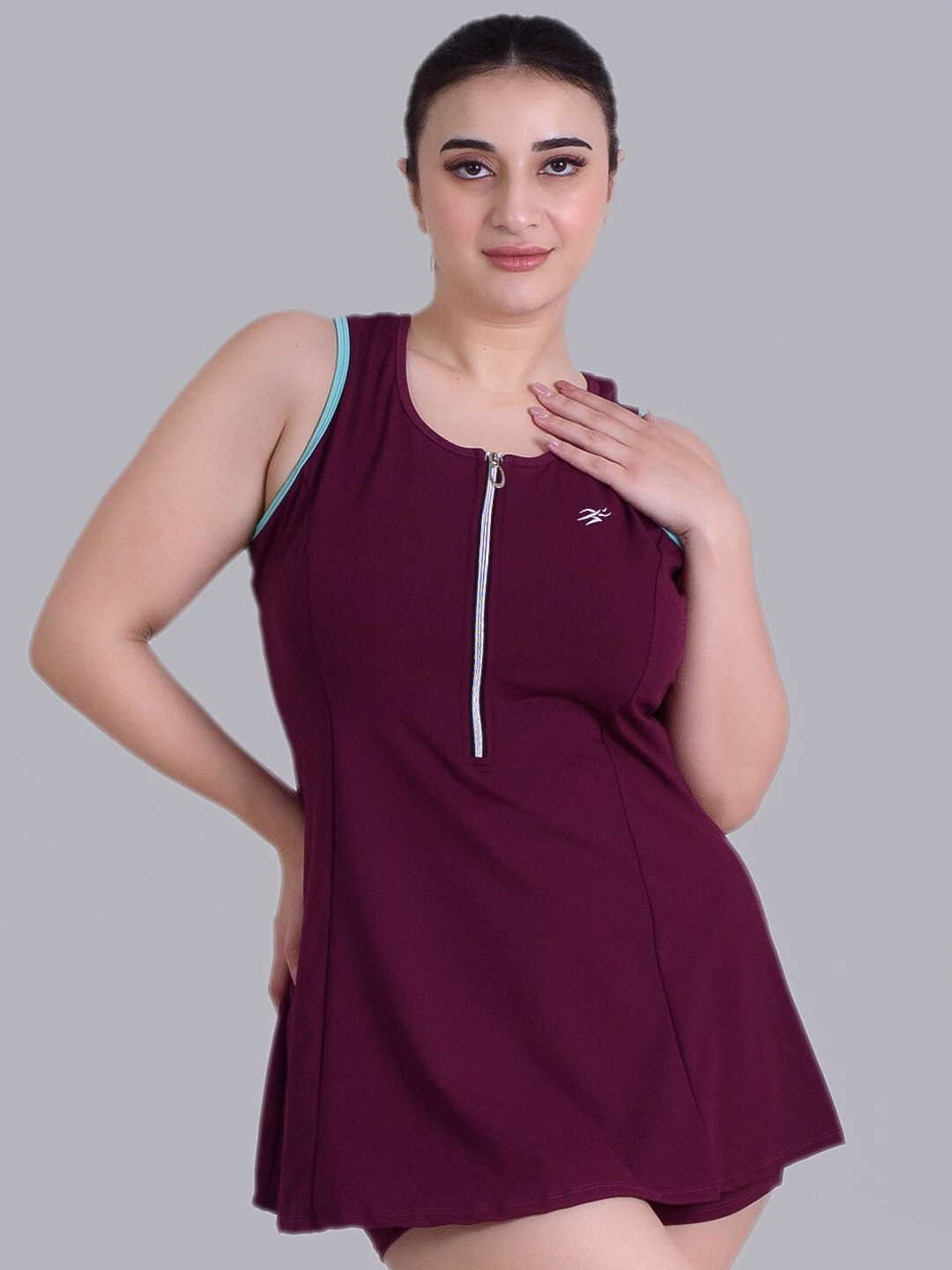 

Keepfit Plus Size Medium Coverage Swim Set, Burgundy