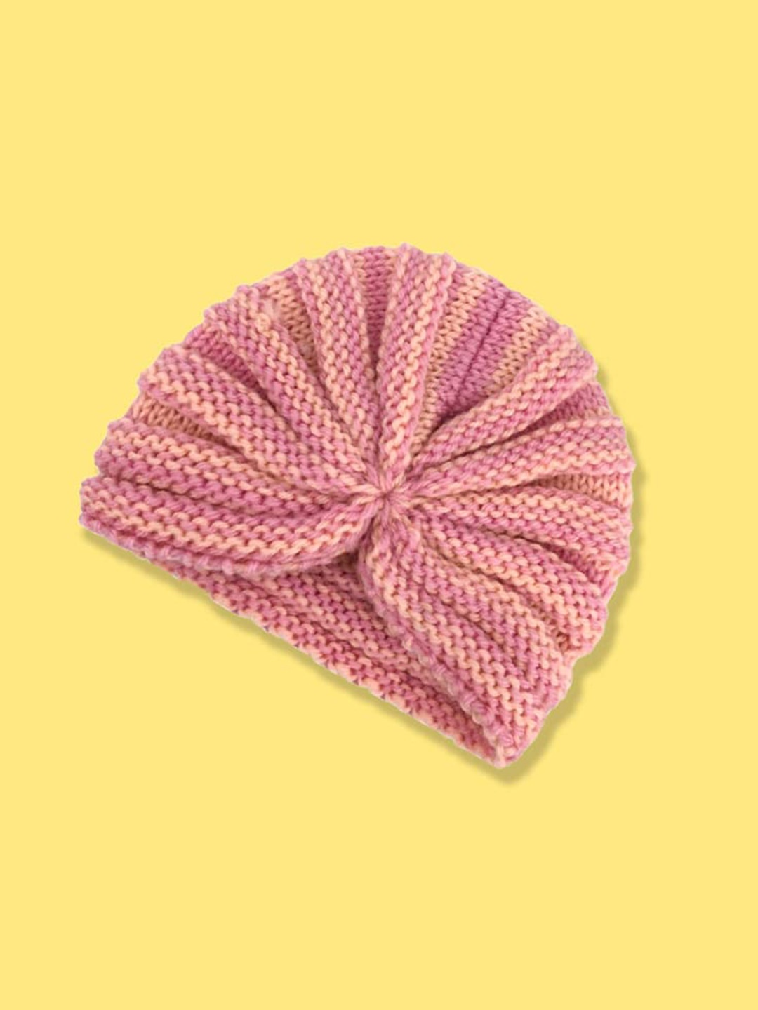 

SYGA Unisex Autumn and Winter Infant Baby Warm Knit Cap Baby Stripe Woolen Hat, Pink