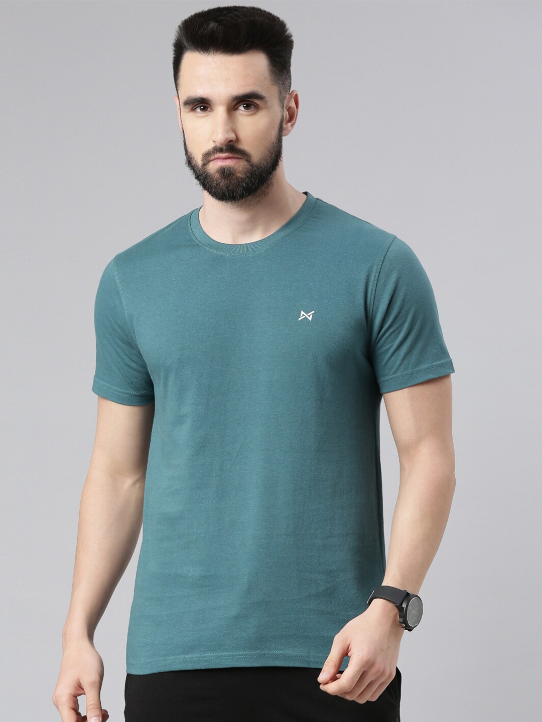

Force NXT Round Neck Short Sleeves Cotton Regular T-shirt, Green