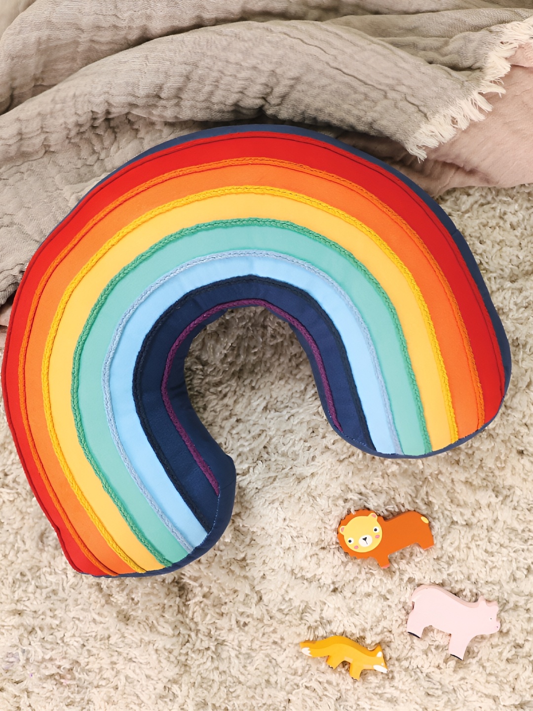 

Smartsters Red & Blue Printed Rainbow Sensory Cushions