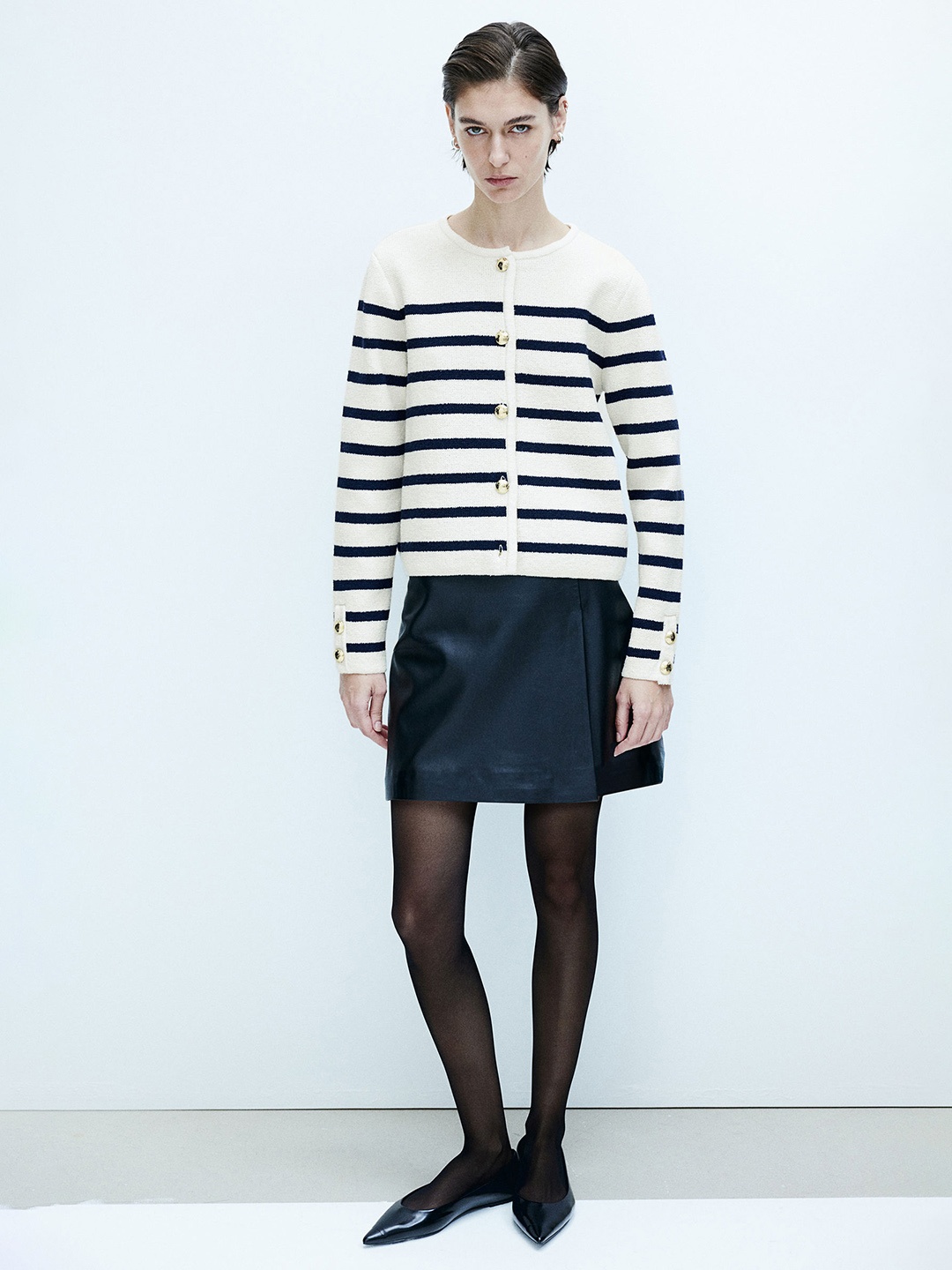 

H&M Knitted Cardigan, White
