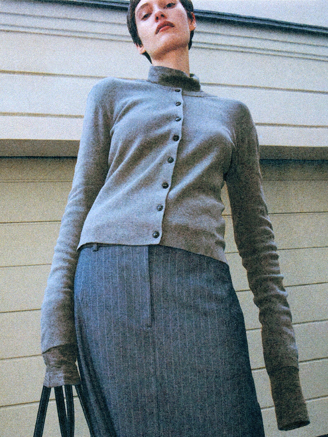 

H&M Fine Knit Cardigan, Grey